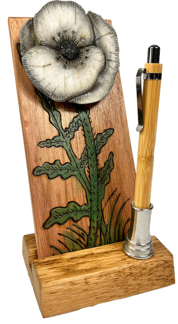 Piece Of Canada pen set white poppy.